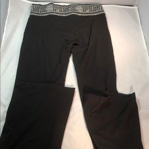 Women’s S Pink Victoria Secret Black Yoga Pants